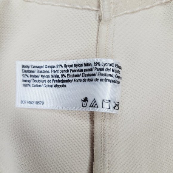 Maidenform Shapewear Shorts High Waist Small Cream Body Slimming Tight Flexees - Picture 7 of 11